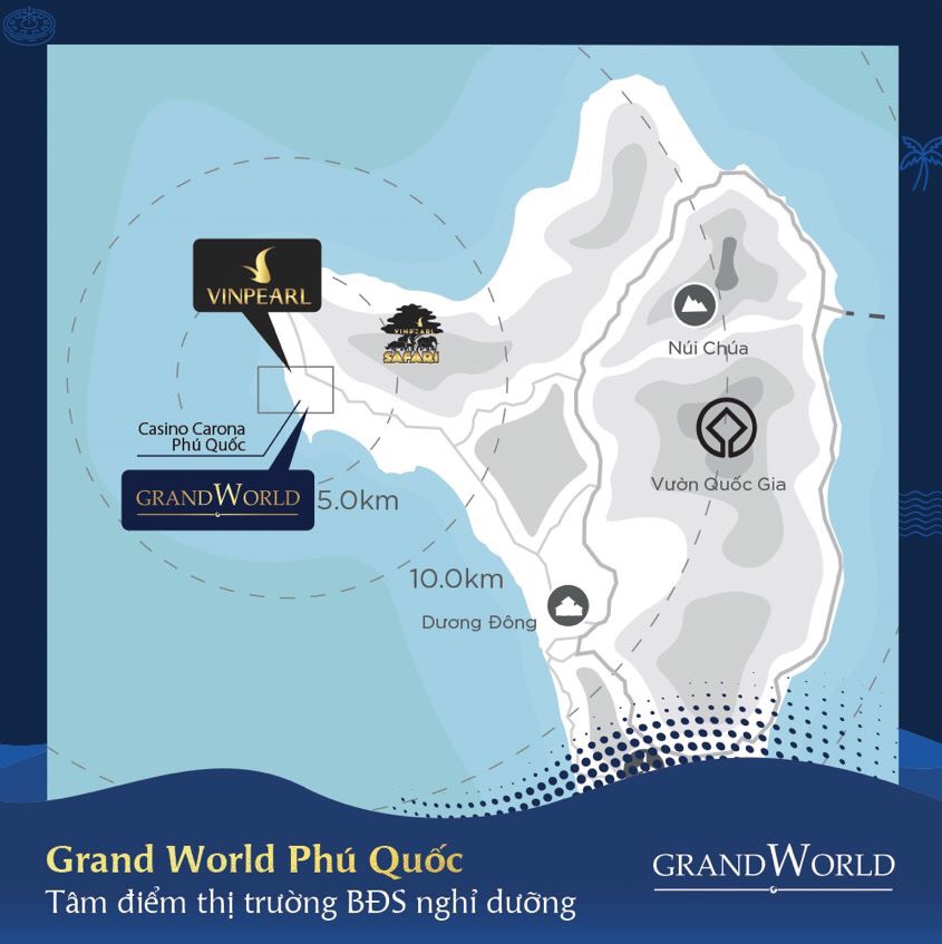 Vị trí dự án Grand World  Phú Quốc